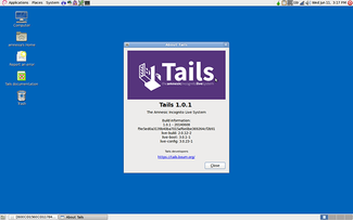 Скриншот операционной системы Tails