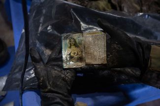 Icon found on the body of a deceased Ukrainian soldier. 