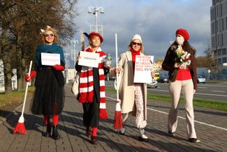 Женский марш в Минске, октябрь 2020 года