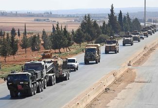 Колонна турецкой армии в Сирии, 29 августа 2018 года
