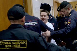 Надежда Савченко в Басманном суде Москвы