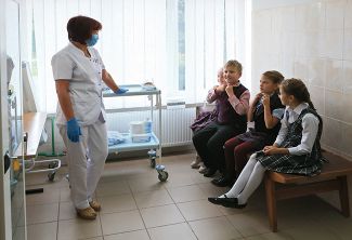 Вакцинация в одной из российских школ
