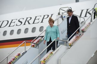 Канцлер Германии Ангела Меркель с супругом Иоахимом Зауэром
