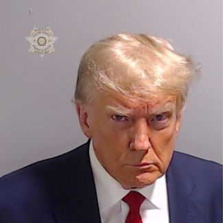 Магшот (официальное фото после ареста) Трампа, сделанный в Джорджии 23 августа 2023 года