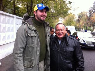 Alexander Ionov (left) with Diosdado Cabello, now the president of Venezuela’s Constituent Assembly, in 2013