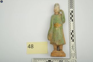 One of the 361 artifacts included in the Chinese repatriation at The Eiteljorg Museum of American Indians and Western Art. In 2014, the FBI seized more than 7,000 artifacts from around the world at the Rush County home of collector Don Miller.