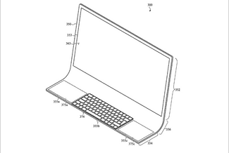 Изображение стеклянного iMac в патентной заявке Apple