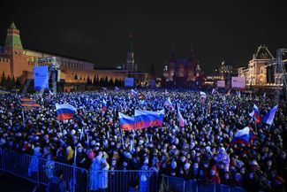 Гости митинга-концерта на Красной площади. 18 марта 2024 года