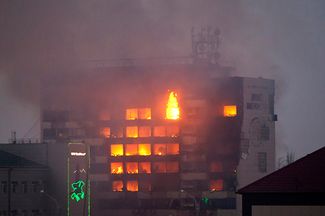 Пожар в Доме печати ночью 4 декабря