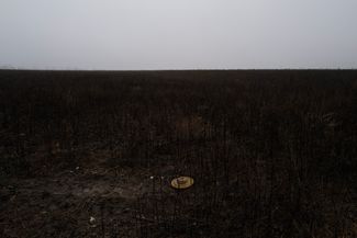 Мина в поле под Лиманом — важным узлом примерно в 100 километрах к северу от оккупированного Донецка. В конце мая 2022 года войска РФ захватили Лиман — ВСУ вернули его под свой контроль 1 октября того же года. 27 февраля 2023 года