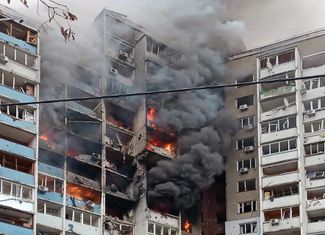 Пожар в доме на улице академика Заболотного, 60. 7 февраля 2024 года