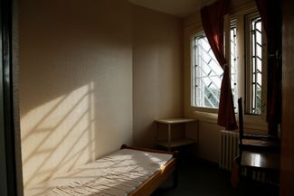 The interior of an empty cell is pictured in the Justizvollzugsanstalt (JVA) Plötzensee state prison in Berlin, Germany on October 14, 2016. Almost one third of the persons in the JVA Plötzensee are imprisoned for failure to pay a fine related to repeatedly evading the public transportation fare.