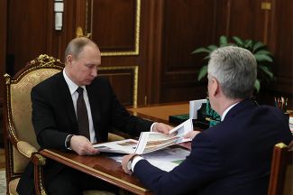 Встреча Сергея Собянина с Владимиром Путиным, на которой мэр рассказал президенту о реновации, 21 февраля 2017 года