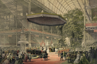 Королева Виктория на Великой выставке в Хрустальном дворце. 1851