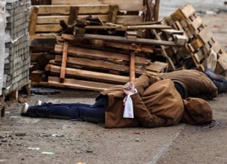 Мирные жители, расстрелянные на улице Яблонской в Буче. 2 апреля 2022 года