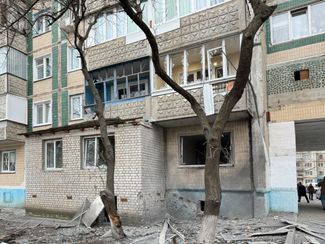 Жилой дом в Белгороде после обстрела, 16 марта 2024 года