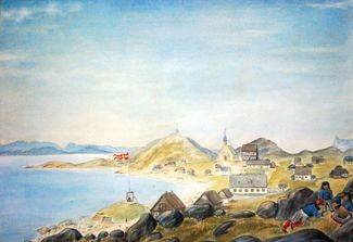 Столица Гренландии Готхоб (сейчас называется Нуук) в 1878 году
