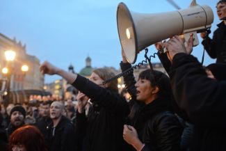 Акция «Черный протест». Краков. Октябрь 2016 года