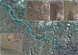Илекский и Соль-Илецкий районы на юге Оренбургской области, где протекает река Илек. 3 апреля 2024 года