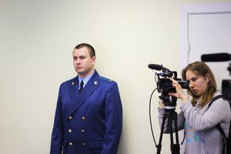 Прокурор Суоярвского района Олег Болгов в суде, 4 апреля 2017 года