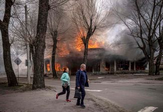 Северодонецк после обстрела. Город находится к северо-западу от Луганска, его контролируют украинские войска