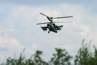 Вертолет Ка-52 «Аллигатор» на передовой