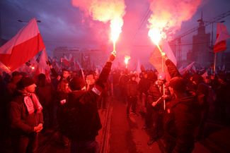 Демонстрация националистов в честь Дня независимости Польши, 11 ноября 2017 года