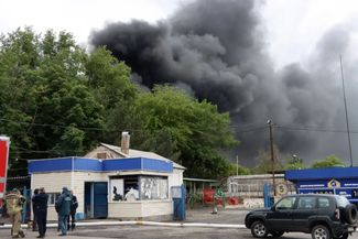 Fire at a fuel storage facility in the Matveevo-Kurgan region, May 31, 2026