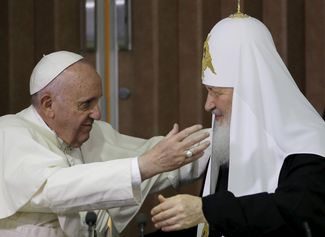 Встреча патриарха Кирилла с папой римским Франциском в Гаване, 12 февраля 2016 года