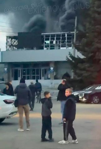 Пожар на заводе в Орле