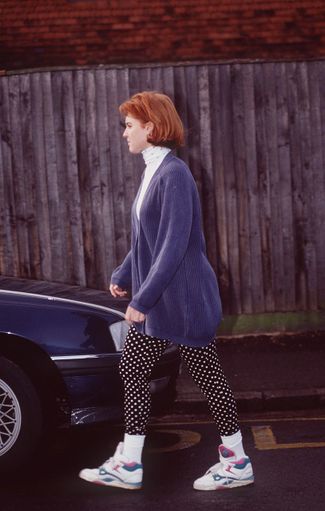 Герцогиня Йоркская во время школьного забега, 1992 год