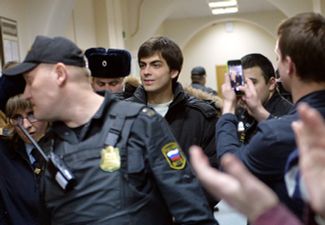 Bolotnaya Square case defendant Ivan Nepomyashchikh in court in February 2015.
