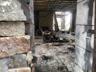 The first floor of the Zdorovets family’s house after the fire. April 11, 2022