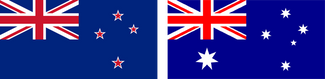 Флаги Новой Зеландии и Австралии