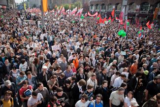 The May 6, 2012, march down Bolshaya Yakimanka street in Moscow.