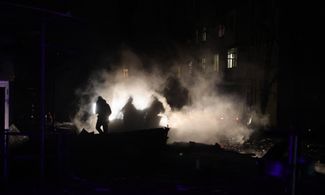 Харьков ночью после обстрела 