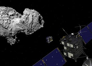 Комета Чурюмова-Герасименко, Спускаемый аппарат «Филы» и зонд «Розетта»
