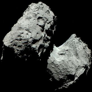 Цветная фотография кометы Чурюмова-Герасименко
