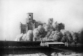 Moscow. The demolition of Christ Our Savior Cathedral, December 5, 1931.