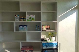 Empty shelves in a Stepanakert pharmacy. Winter 2023.