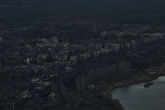 Вид на Часов Яр с дрона 5 ноября