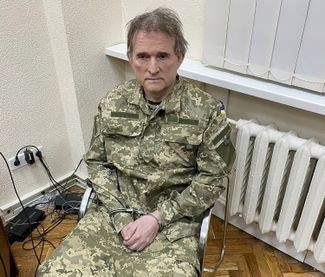 Виктор Медведчук после задержания. 12 апреля 2022 года