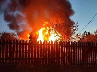 Fire in a residential building in Subbotino, Naro-Fominsk District, Moscow Region