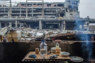 Donetsk Airport, March 22, 2016. By this point, the airport had been under the control of the “DNR” for more than a year, but it was still impossible to start rebuilding it.