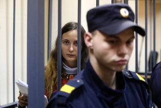 Саша Скочиленко в суде. 13 ноября 2023 года