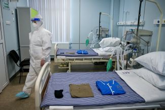 A medical center for treating coronavirus patients, opened on the base of the Naval Clinical Hospital Number 1472 in Sevastopol. May 15, 2020.