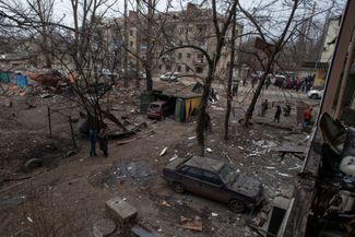 Жители Константиновки после российского ракетного удара