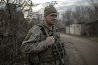 Украинский солдат в Донецкой области