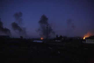 Вид на ночной Бахмут
