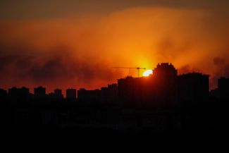Дым над Киевской областью